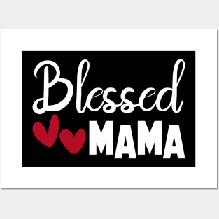 Blessed Mama Mama's Blessing Mommy and Me Shirts Mom and Daughter Matching Outfits Mama and Baby Girl Shirts T-Shirt T-Shirt Posters and Art